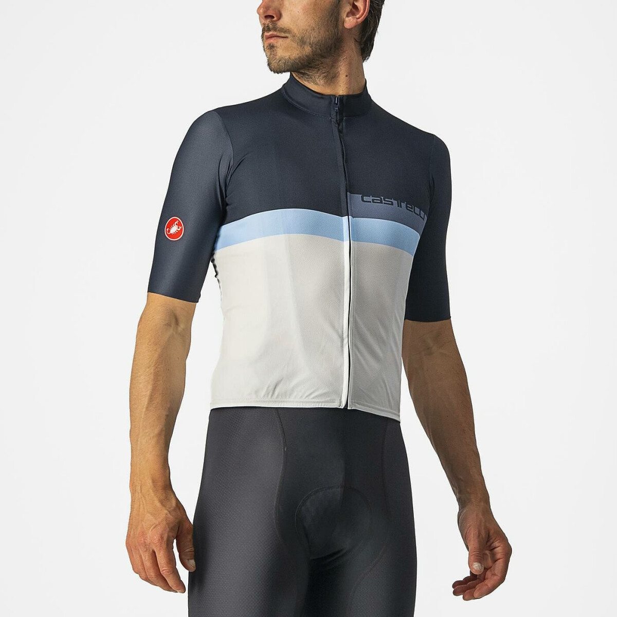 Castelli A BLOCCO Jersey Kurzarmtrikot Savile Blue/China Blu