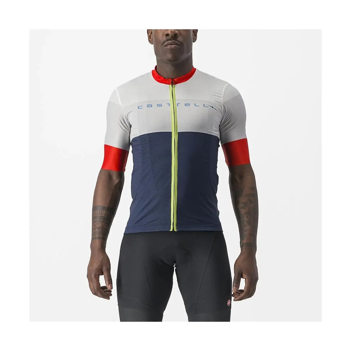 Castelli Sezione Jersey - Belgian-Blue/Ivory-Mastice-Fiery-R