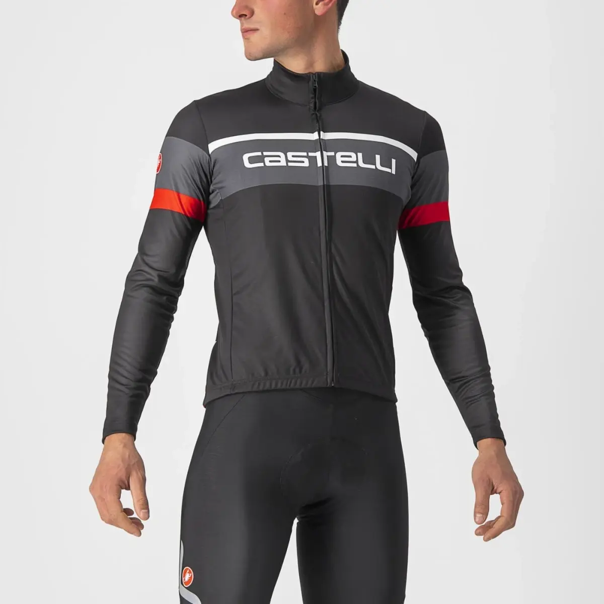 Castelli Passista Long Sleeve Jersey Light Black/Dark Grey R