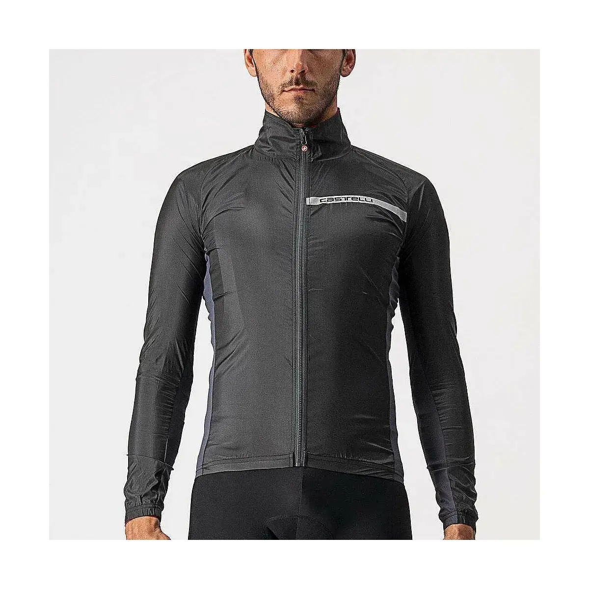 Castelli Squadra Stretch Jacket Windjacke - Light Black /Dar