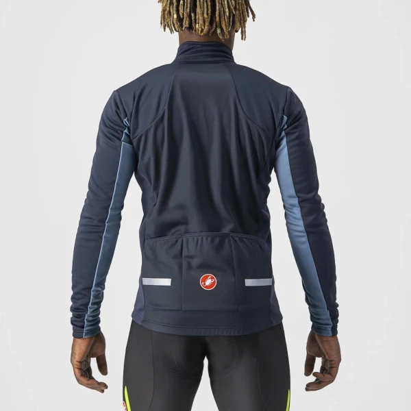 Castelli Mortirolo 6S Jacket | Light Black / Chalk - Silver Reflex